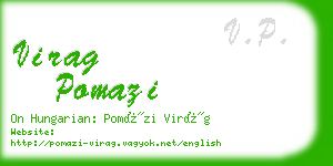 virag pomazi business card